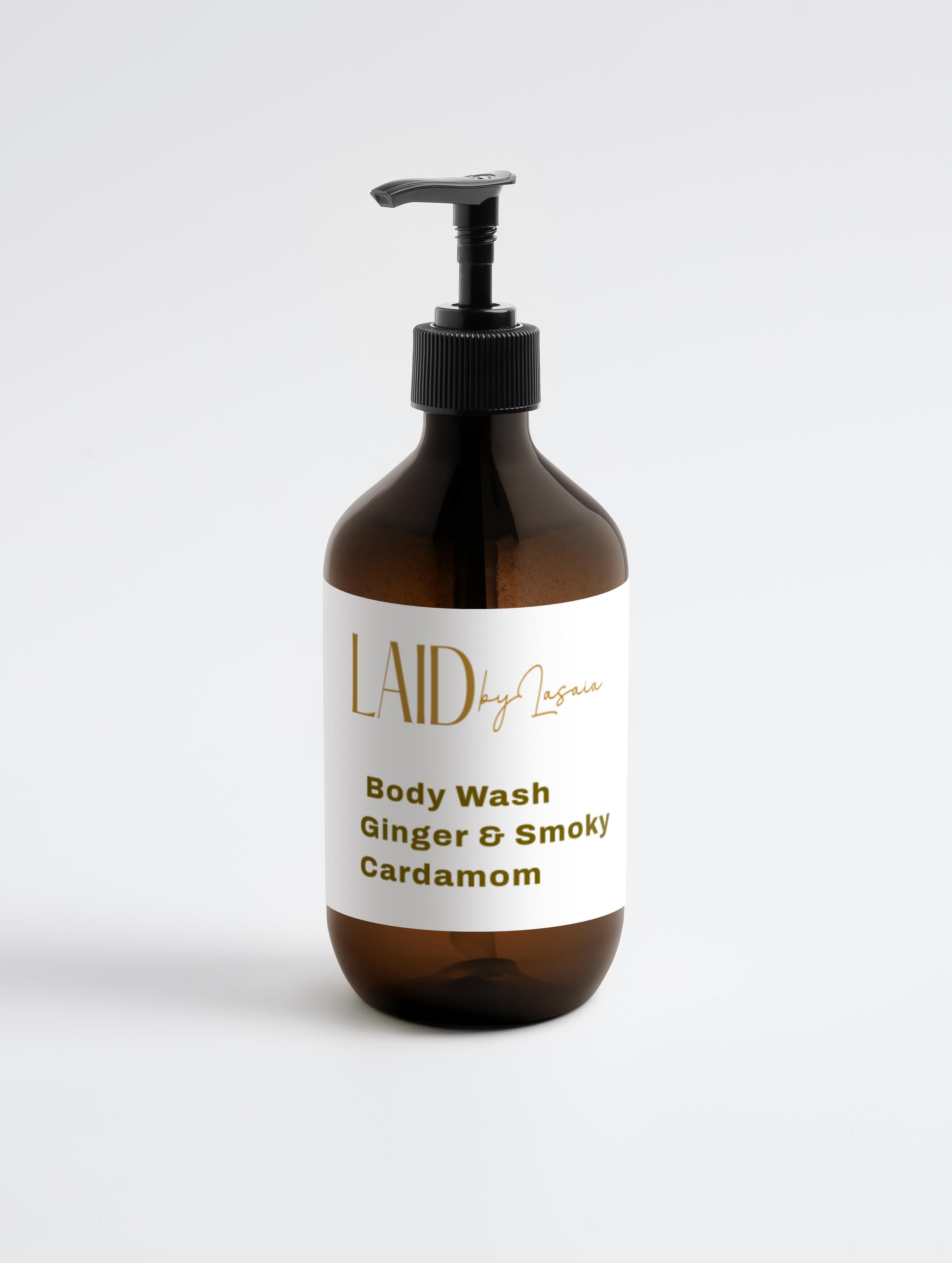 LaidbyLasaia  Body Wash, Ginger & Smoky Cardamom 490 ml/ 16.57 fl oz
